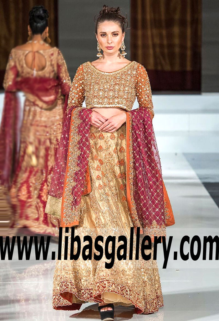 Buy Aisha Imran Bridal Wear Pakistani Bridal Dresses Designer Bridal Dress Lehenga in UK, USA, Canada, Europe, Australia and Middle East