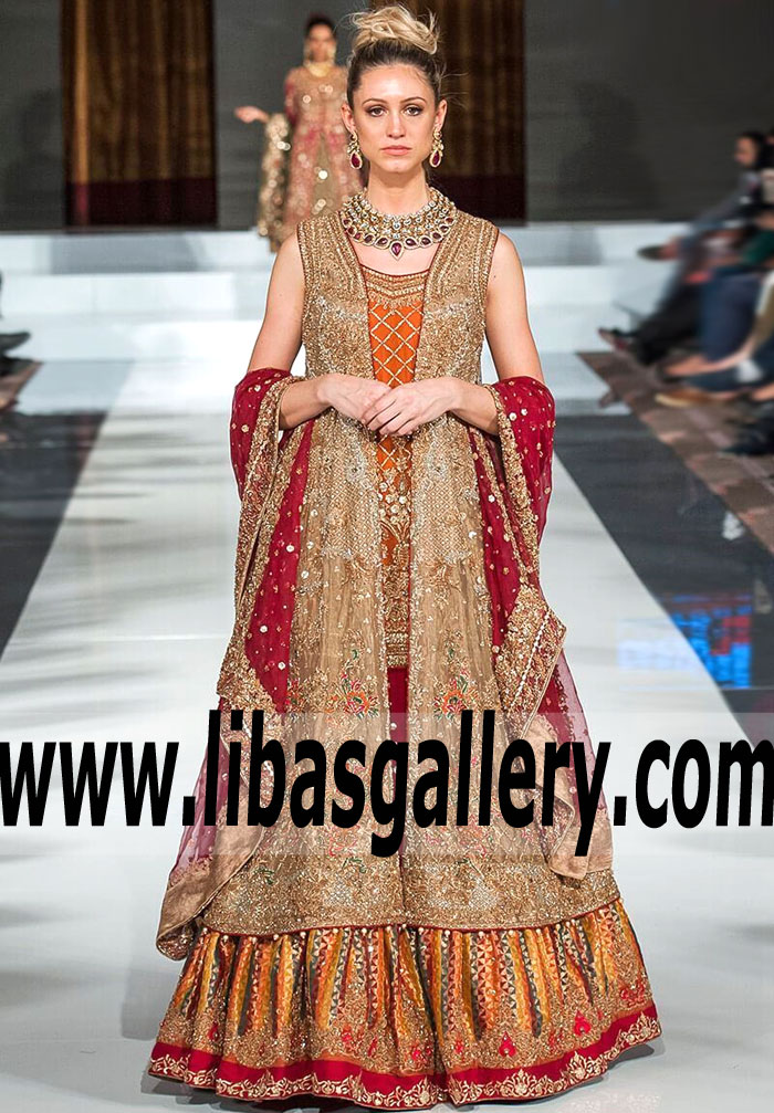 Aisha Imran Wedding Gowns fire orange Procyon Decorative Dahlia Bridal Gowns Brooklyn New York NY US