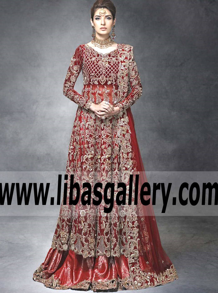 Admirable Rosewood Gladiolus Wedding Gown