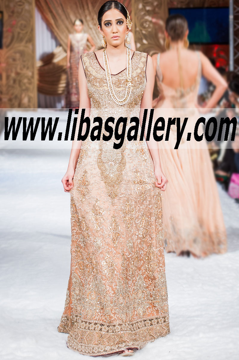 Special Occasions Dresses Pakistani Wedding Dresses Bridal Mehendi Dresses and Social Occasions by Shazia`s Bridal Gallery at Pakistan Fashion Week London 2015