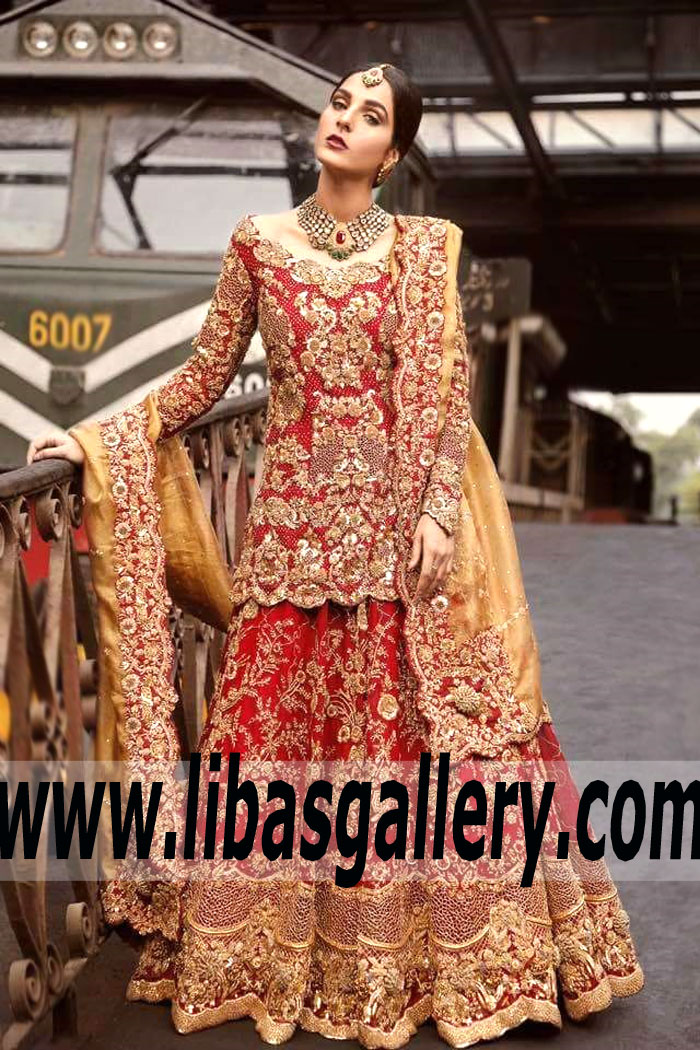 Sara Naqvi Bridal Wear Pakistani Bridal Dresses Designer Bridal Dress Gharara Sharara Lehenga UK, USA, Canada, Australia