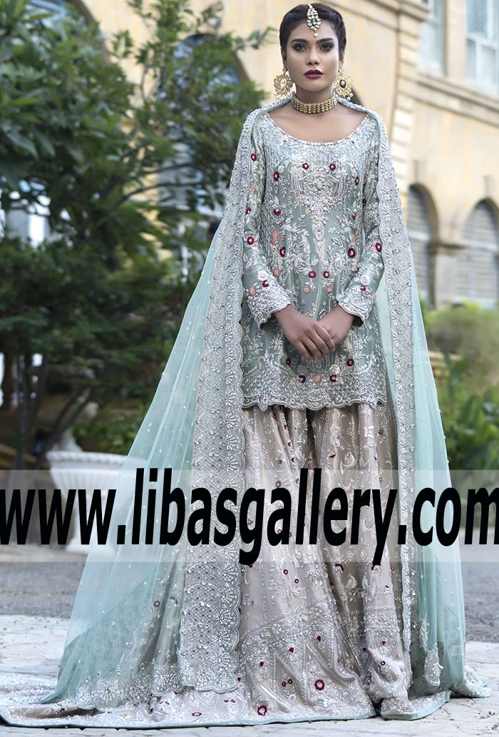 Breathtaking Light Blue Arum Designer Bridal