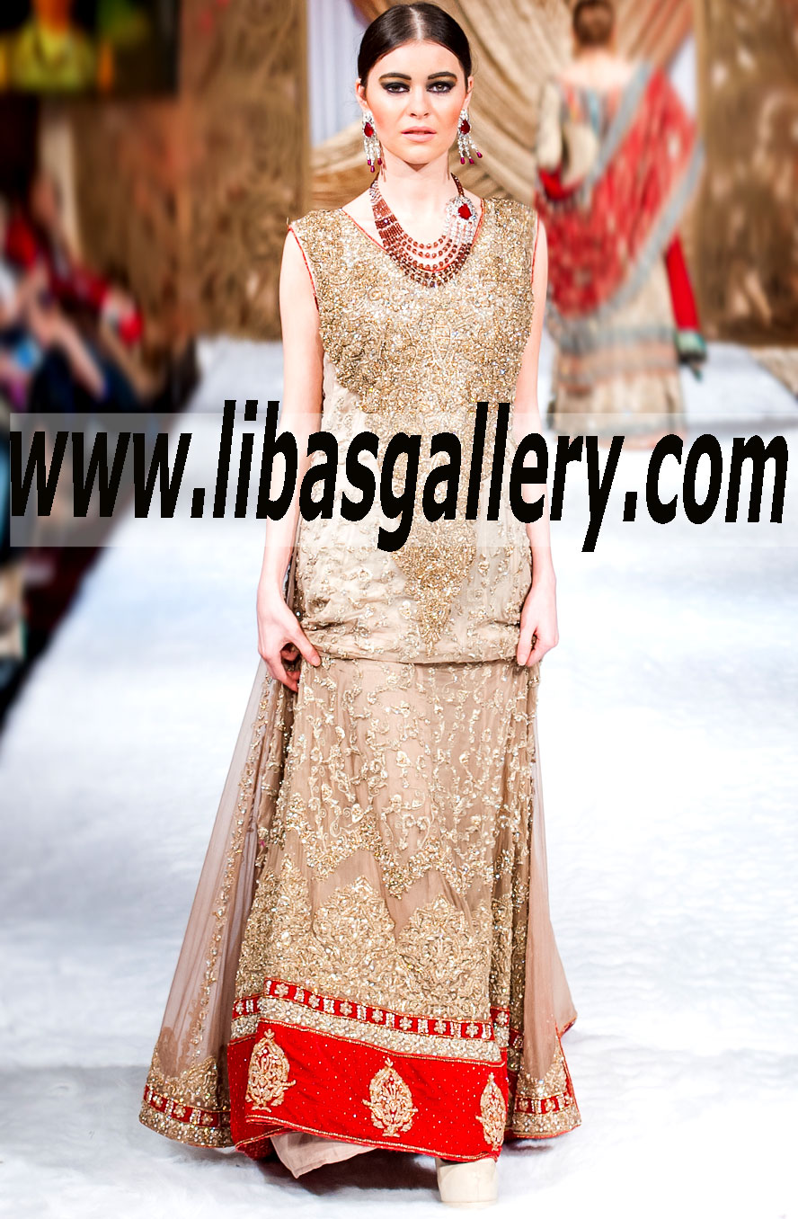 Bridal Wear 2015 STYLISH Unique Style GOWN for Special Occasions