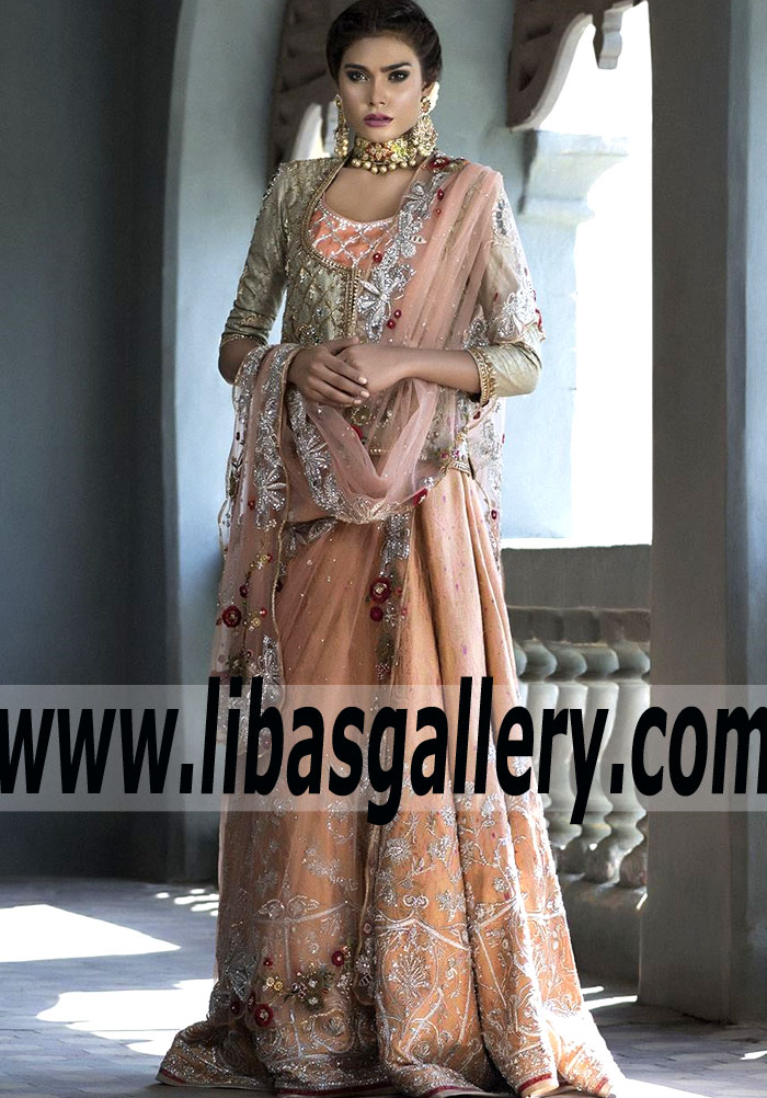 Awesome Apricot Cattleya Bridal Dress