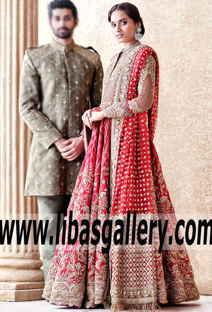 Latest Faraz Manan Bridal Wear Viceroy Gowns Newcastle London UK Traditional Bridal Wear Anarkali Gowns