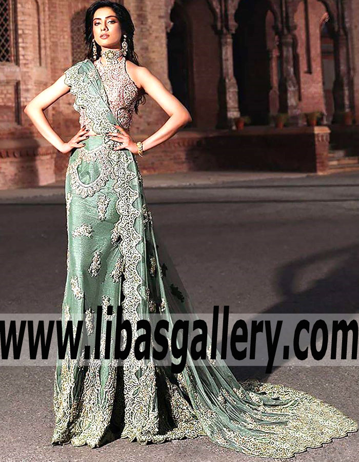 Faraz Manan Lehenga Asian Bridal Lehenga Dress Fishtail Lehenga Dresses Soho Road London UK