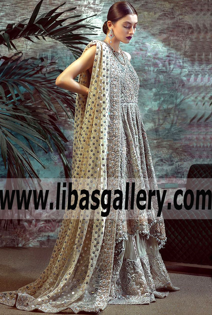 Brand-New Silver Arum Wedding Dhaka Pajama