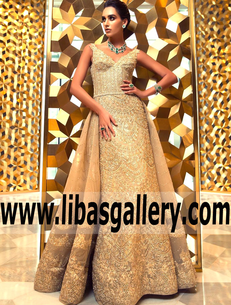 Designer faraz manan Pakistani Bridal Clothing Boxboro Massachusetts US Asian Bridal Couture Gown