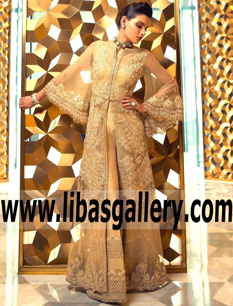 Splendorous Pale Gold Wedding Gown