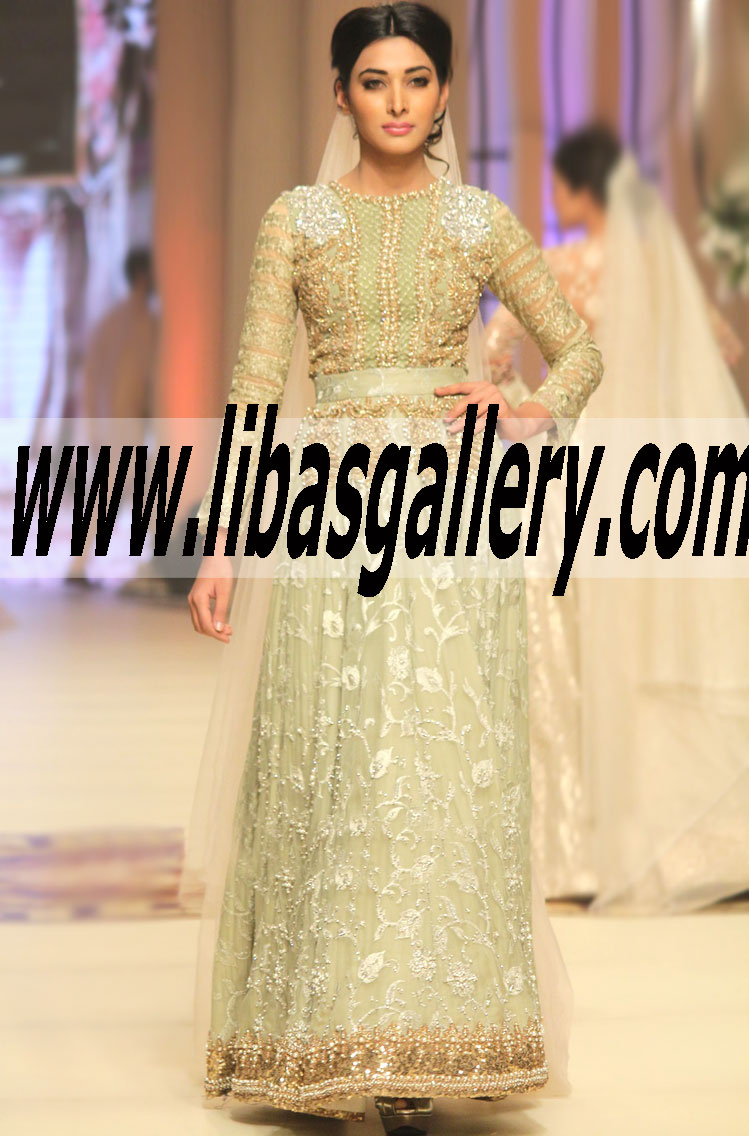 Ammar Shahid Special Occasions Pakistani Wedding Dresses Bridal Mehendi Dresses at Telenor Bridal Couture Week 2015 in UK, USA, Canada, Australia