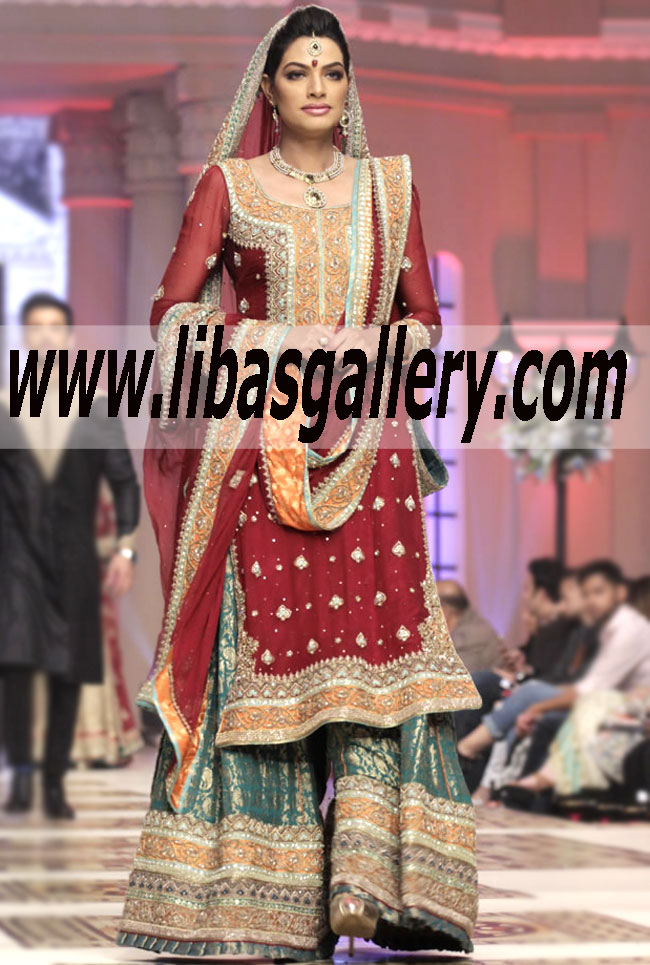 Latest Bridal Dress from Mehdi collection at Telenor Bridal Couture Week 2014 - 2015 Buy Online