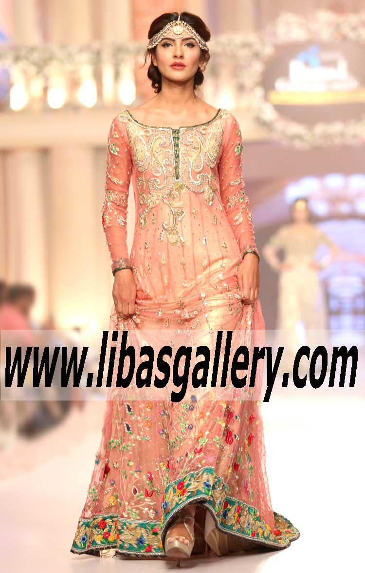 Bridal Wear 2015 ENAMOURING Heavy Embellished Anarkali Bridal COUTURE Dress