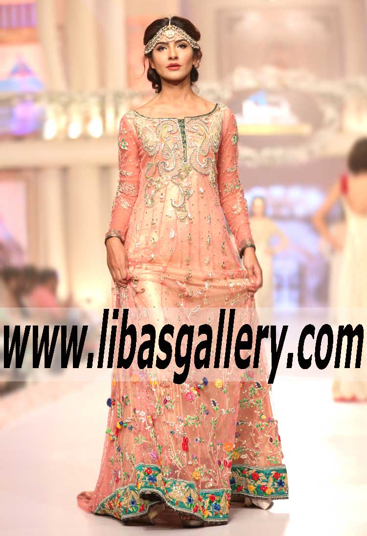 Bridal Wear 2015 ENAMOURING Heavy Embellished Anarkali Bridal COUTURE Dress