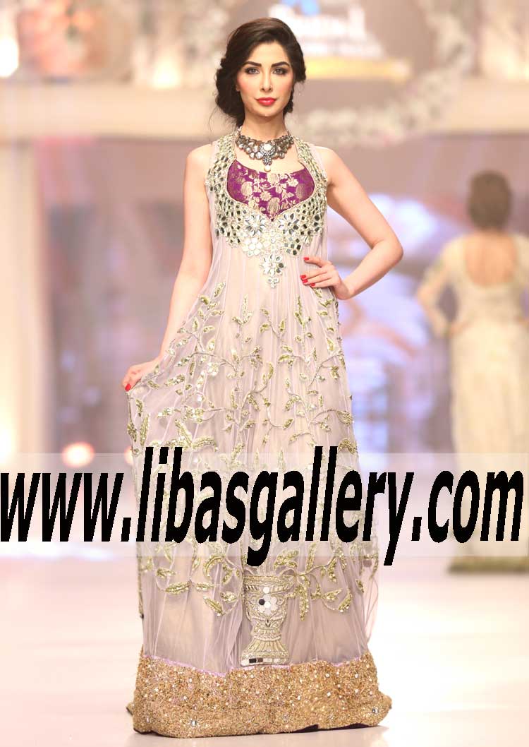 Bridal Wear 2015 Stylish Bridal Couture ANARKALI Gown for Weding and Special Occasions