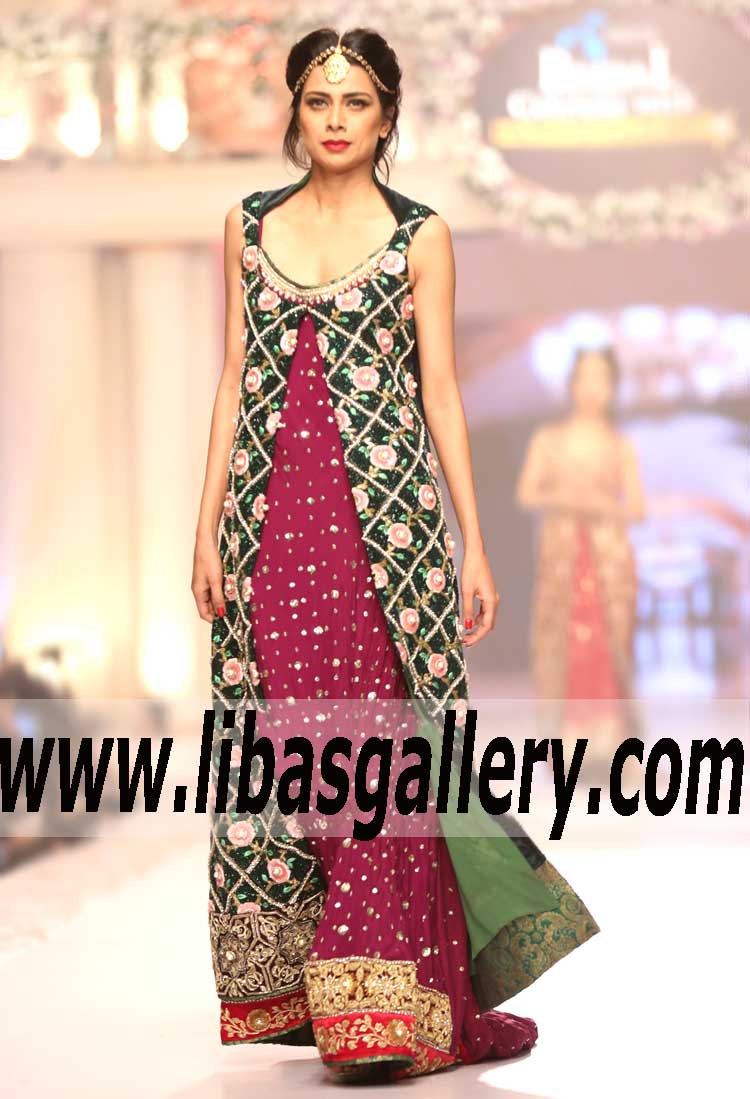 Designer Tabassum Mughal Bridal Dresses and Luxury Gowns - Telenor bridal couture week 2015-2016