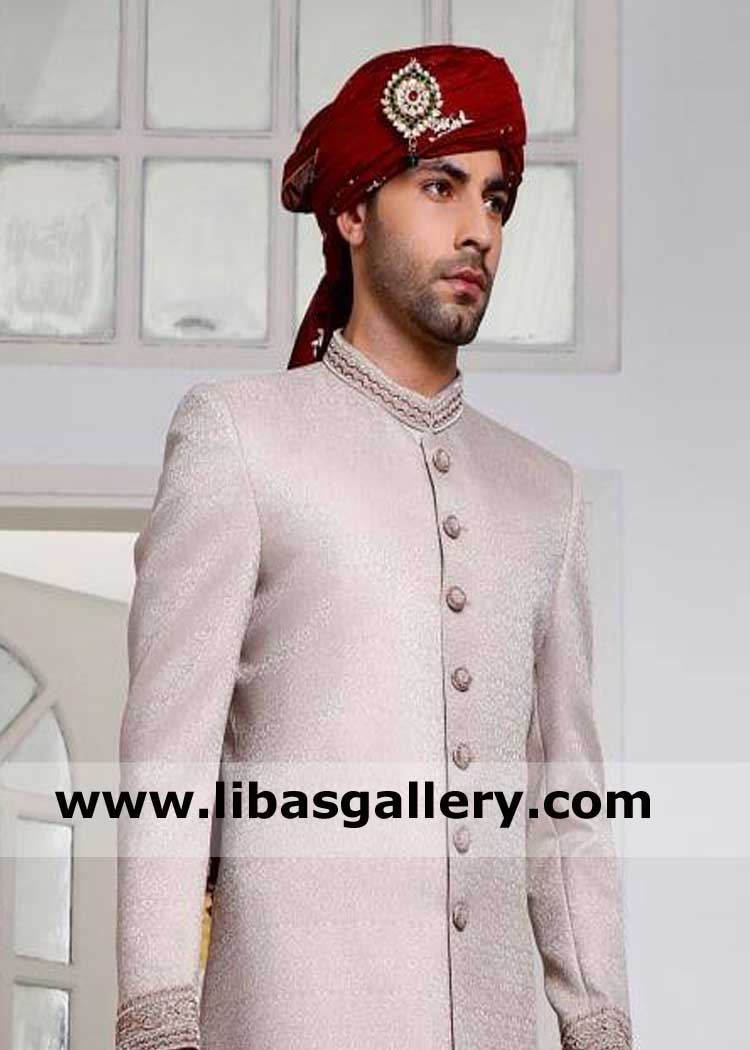 Beautiful Red Nikah Barat Groom Wedding Turban Collection with Tail and Decoration Jewelry pc Toronto California Dubai Perth London