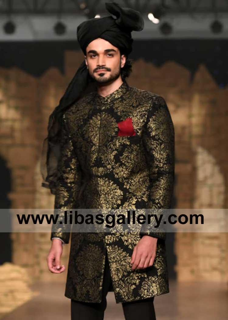 Back Organza Beautiful Pretied Wedding Turban to wear on Sherwani