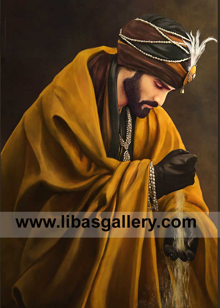 Multi Colors Fabric Sultan Style Groom Royal Turban for Wedding