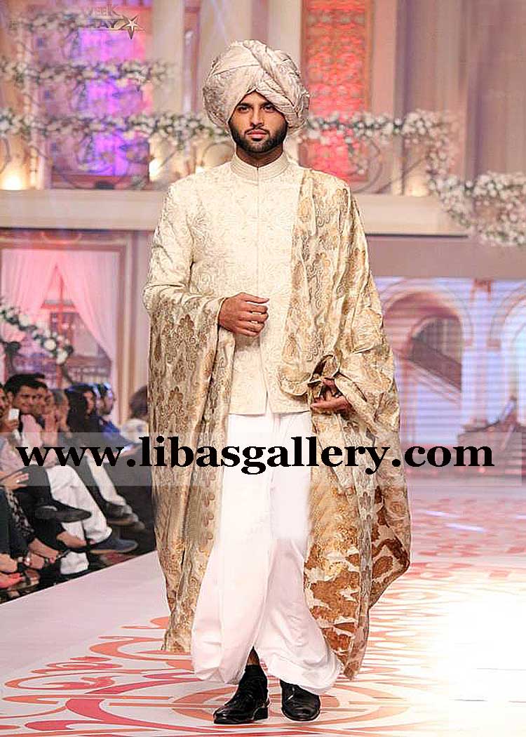 groom heavy embroidered prince jacket flower and petal pattern thread embroidery wedding coat for men nikah barat special day new york chicago usa