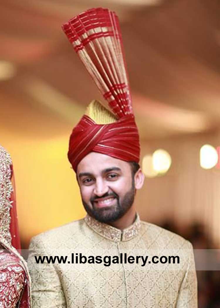 Maroon wedding Kulla for special Punjabi style wedding ceremony to wear on different sherwanis and prince coat Brisbane Sharjah Liverpool New York Toronto