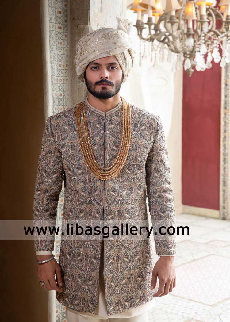 Emperor Style Nikah Wedding Wear Groom Sherwani