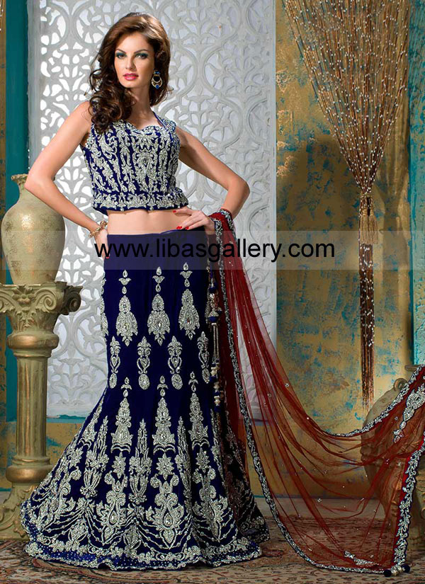 Blue Stodden Indian Wedding Dresses