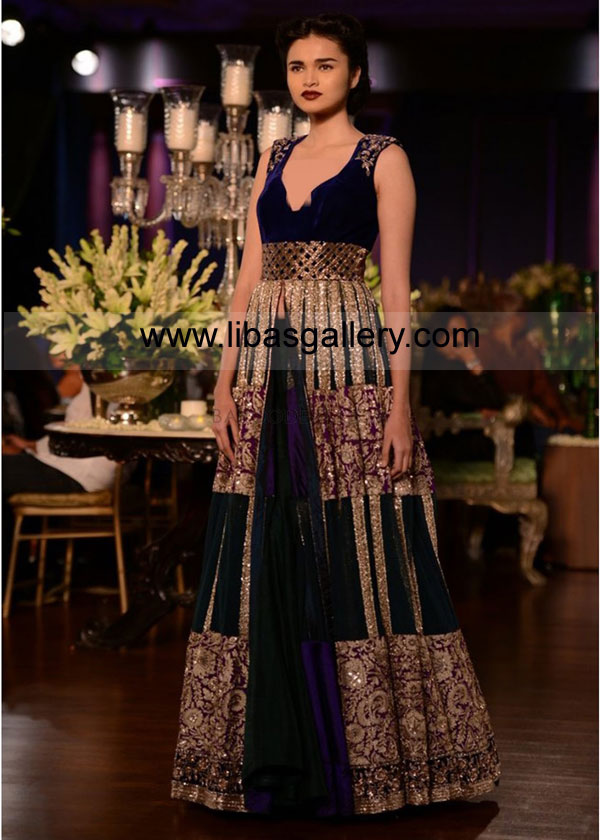 Beautiful Bridal Wear For Wedding Reception Bridal Outfit For Shadi Walima by Designer Manish Malhotra at Delhi Couture Week 2013-2014 Collection UK USA Canada Australia