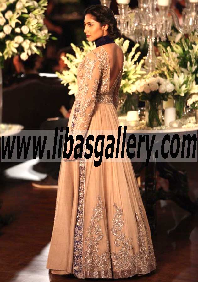 Antique Gold Fiesta Indian Wedding Dresses 