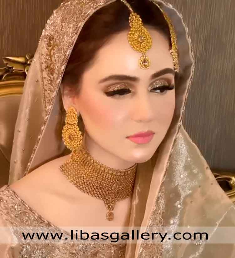 Beautiful Gold Plated Bridal Jewelry Set Design