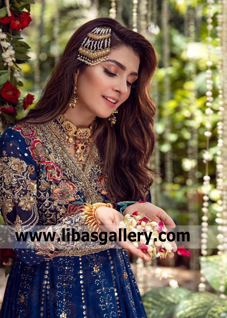 baby face actress ayeza khan pakistan appearing in bridal jewellery set gold plated for shadi and walima day necklace jhumer earrings pair france germany thailand