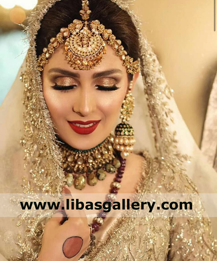 Heavy bridal jewellery set gold plated new wedding tradition