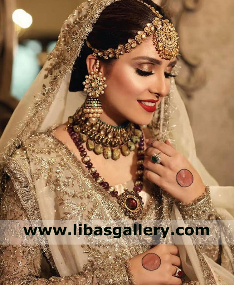 Heavy bridal jewellery set gold plated new wedding tradition