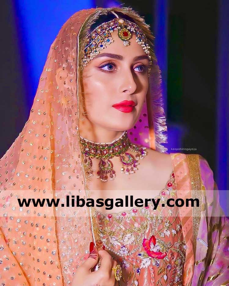 Multi color elegant bridal jewellery set for arrange marriage event
