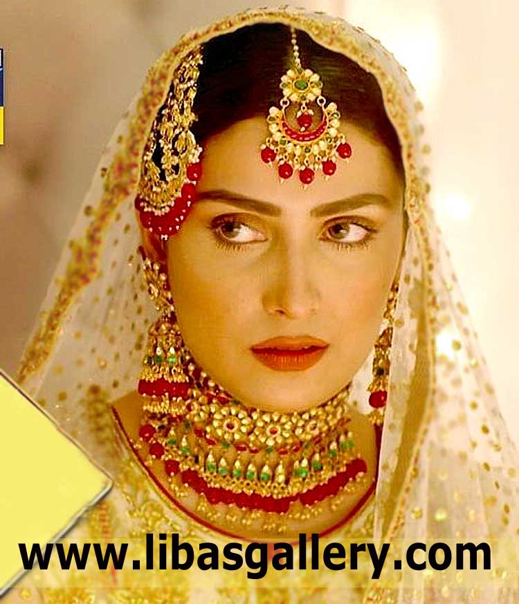 latest trendy jewellery set design for shy dulhan begum