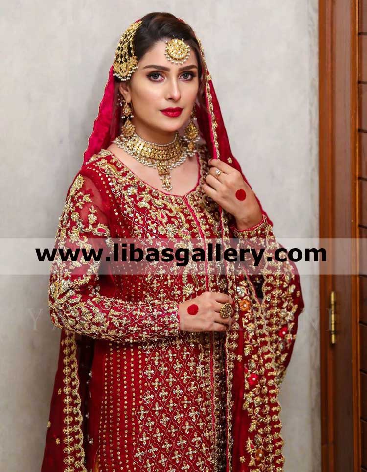 Latest design of artistic wedding jewellery set gold plated ayeza khan drama artist showing tika jhumer earring necklace complete jewellery set South Africa Asia Europe