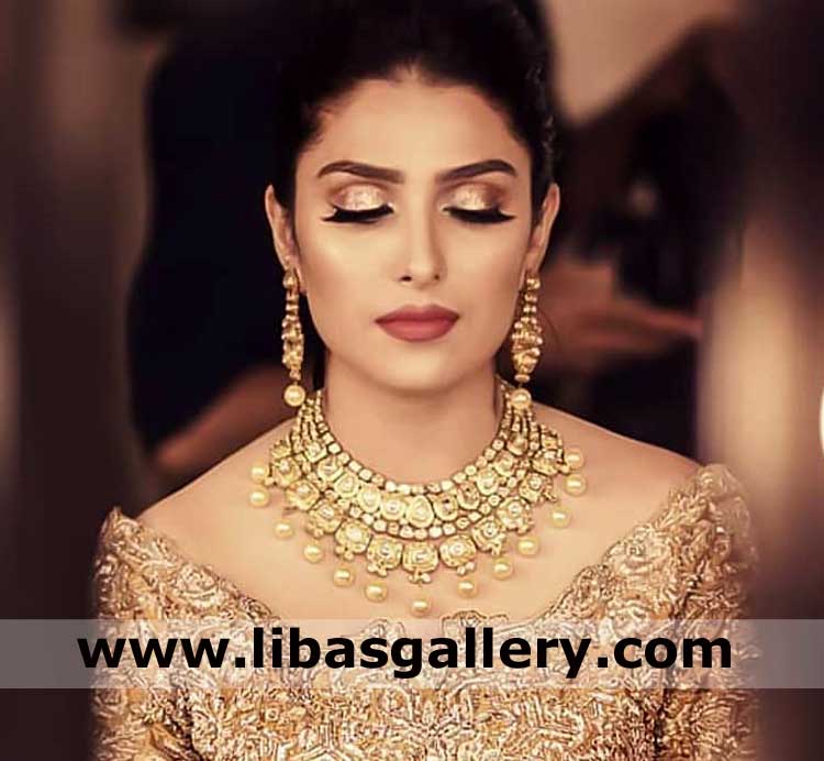 latest dynamic wedding jewellery design for nikah barat rukhsati watch ayeza khan beauty girl necklace earrings toronto paris qatar