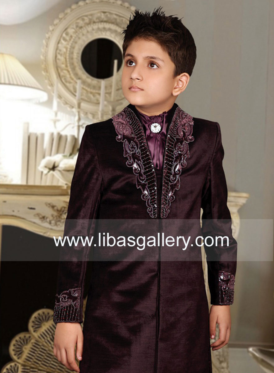 Traditional Designer Sherwanis for Kids 2013-2014 with Beautiful Embroidery cheap prices Sherwanis Store Online for Kids Auckland New Zealand