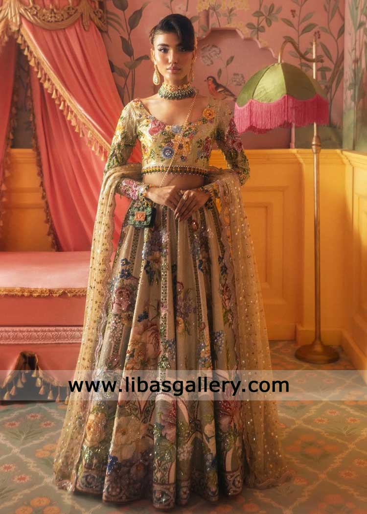Stunning lehenga Choli for Wedding and Mehndi Event