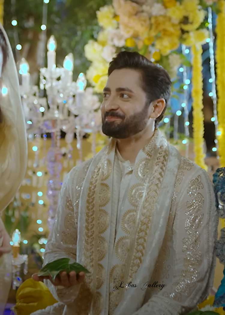 Ivory Embroidered Kurta Pajama for Men Mehndi and Occasion