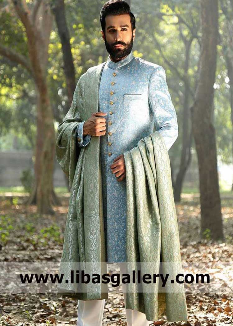 Beautiful Atlas Jamawar Royal Wedding Shawls for Groom day