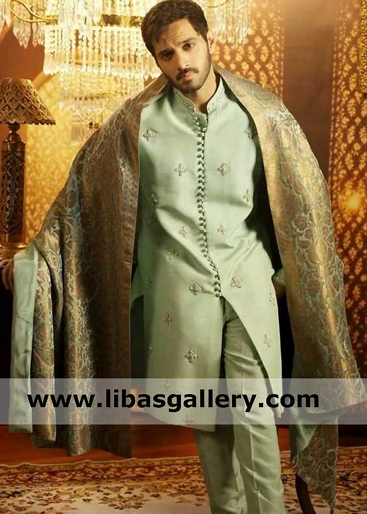 Celebrity Style Atlas Jamawar Groom Wedding Shawl