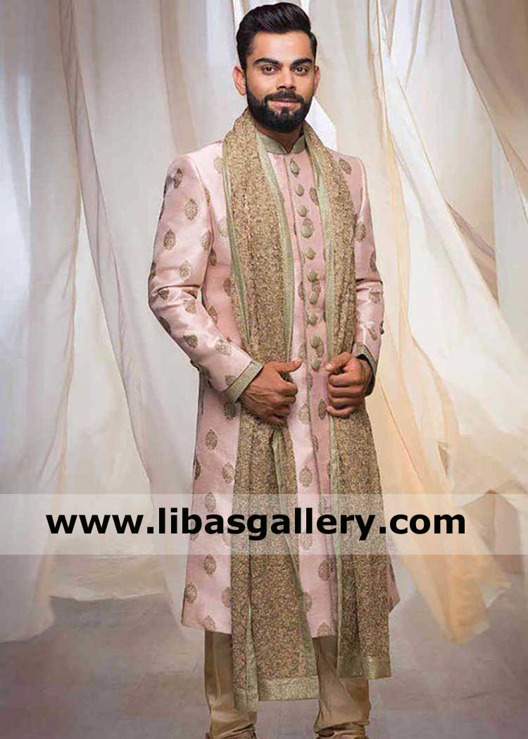 Men Heavy Embroidered Wedding Day Shawl 