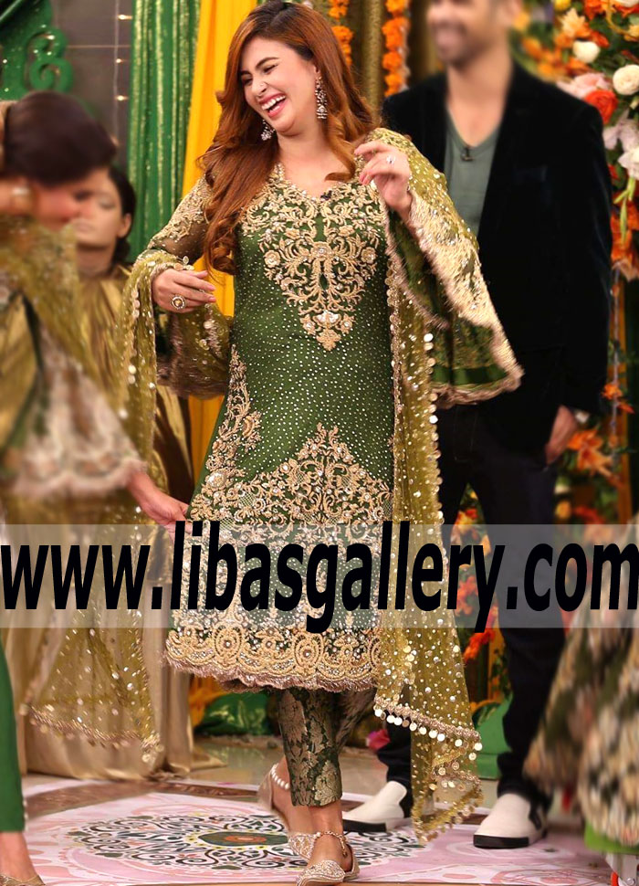 Wonderful Green Chrysanthemum Special Occasion Dress