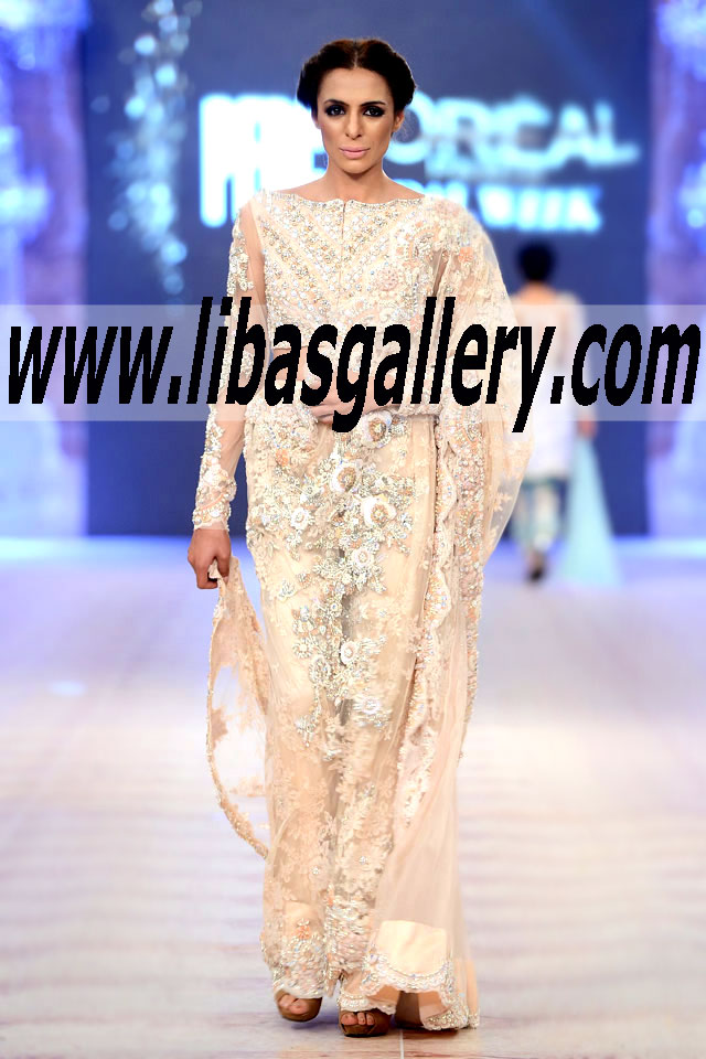 Romantic Long Sleeve Wedding Saree Dress 