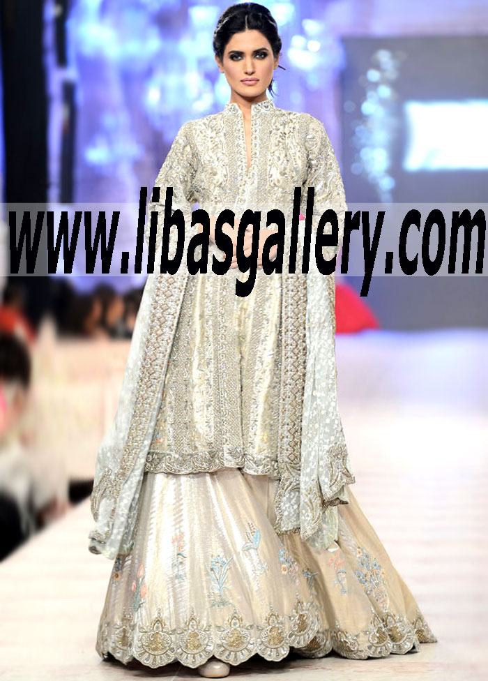 Luxury Bridal Wear with Sharara and Heavy Dupatta for a New Generation Bride