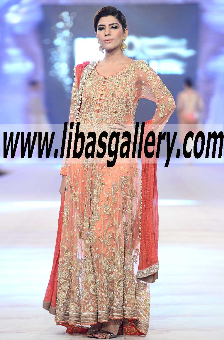 Luxurious Bridal Dress with Attractive embellishments for Wedding and Special Occasions