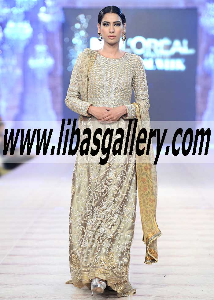 Glorious Modern Bridal GOWN with Amazing Embellishments and Color