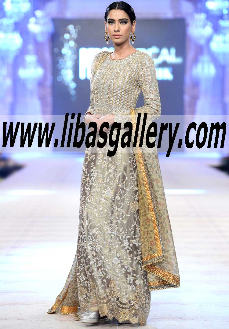 Glorious Modern Bridal GOWN with Amazing Embellishments and Color