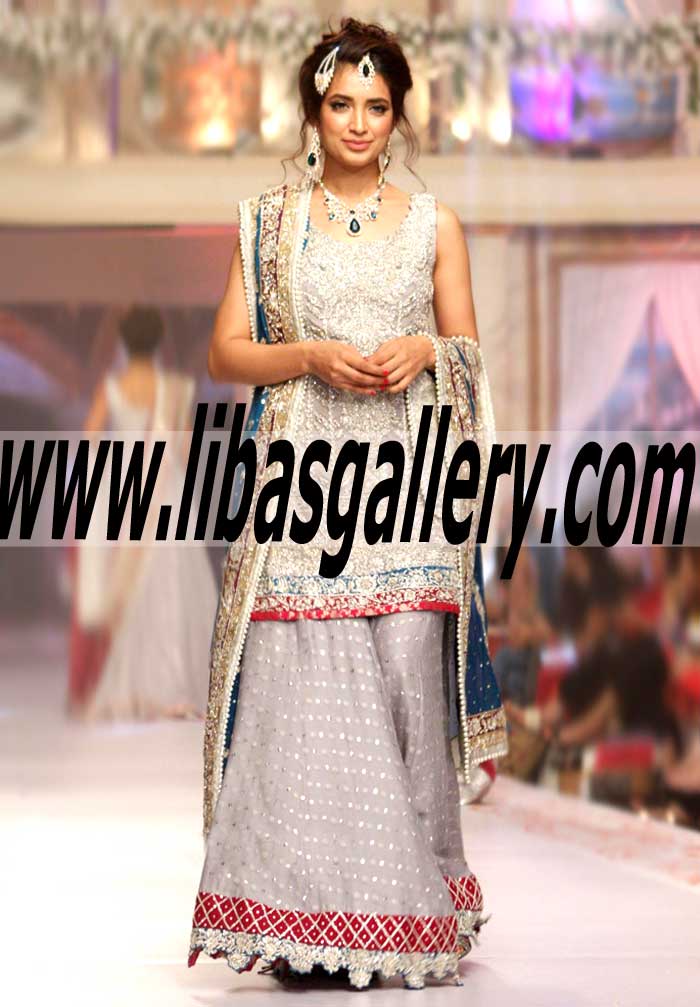 Be the elegant and classy diva in this Stunning SHARARA Dress for Wedding and Special Occasion
