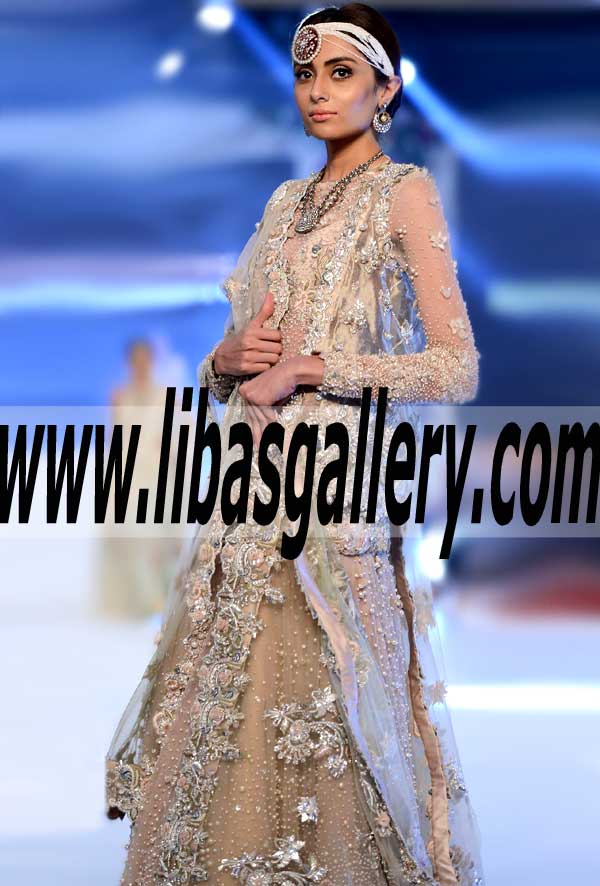 Heavy Embroidered Bridal Occasion Dress with Bridal Occasion Sharara